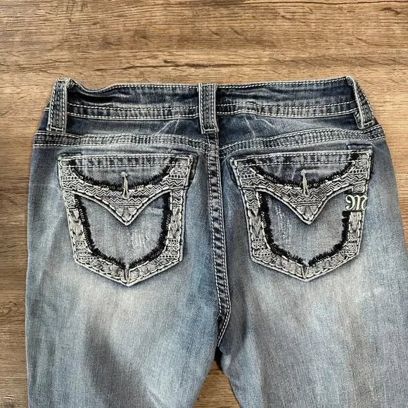Miss Me Boot Cut Jeans Womens Size 30 Embellished Mid Rise Bootcut - Picture 4 of 6